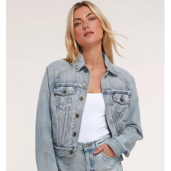 pistola Jackets & Coats Nwt Pistola Hayden Raglan Denim Jacket Size